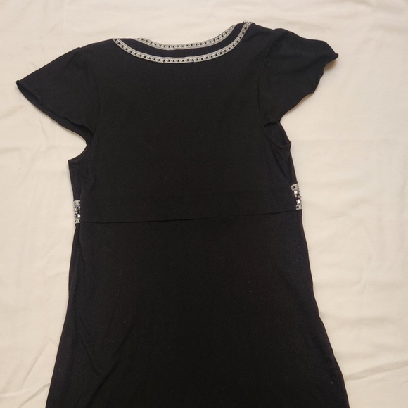 INC INTERNATIONAL CONCEPTS WOMEN'S EMBROIDERED BLACK DRESS W/ BEADING DETAILS, L - Picture 5 of 14